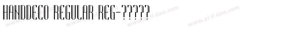 HandDeco Regular Reg字体转换